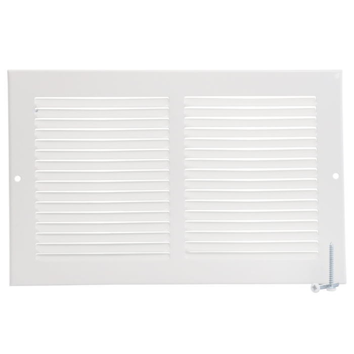 Imperial 10-in x 6-in Return Air Sidewall Grille, Steel, White