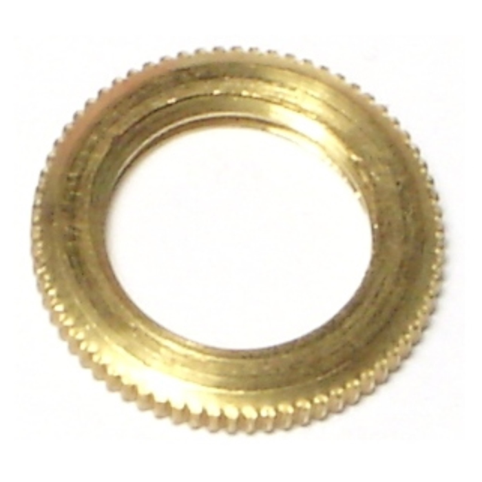 Knurl Locknut Br, 1/4IP x 3/4