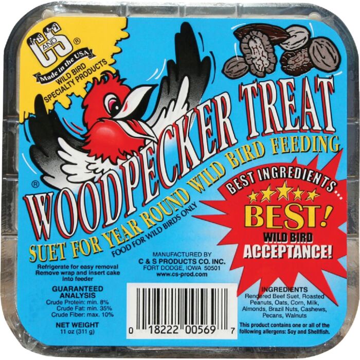 C&S Woodpecker Treat Suet - 11 oz