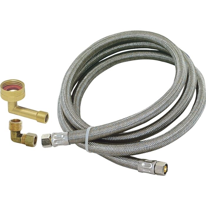 Ez-Flo 41045 Braided Dishwasher Connector Hose, 3/8 in Inlet