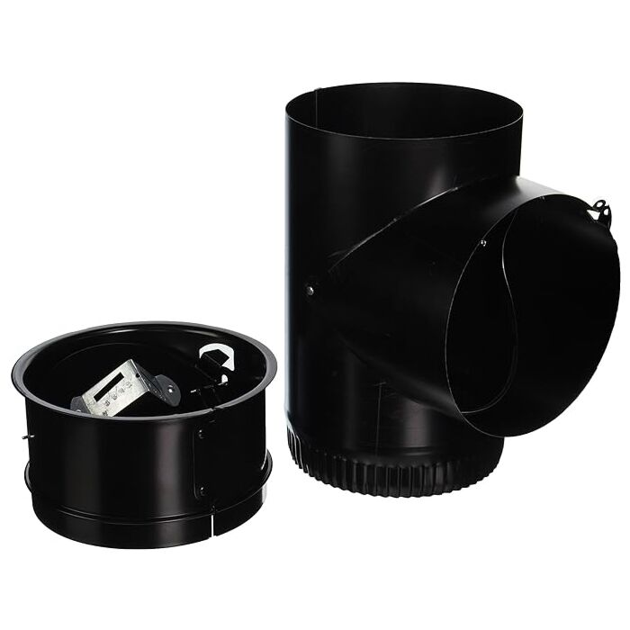 Selkirk 6 in Black Stove Draft Control