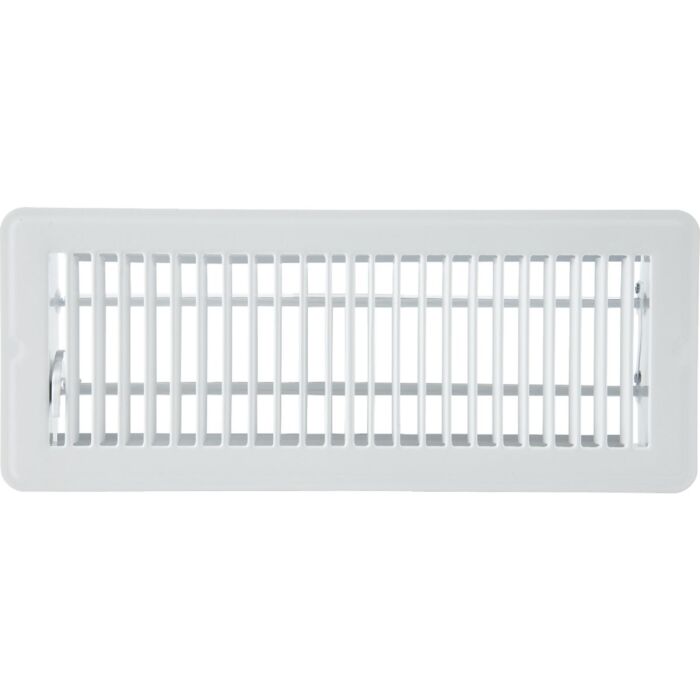 Imperial Steel Floor Register (White) 4 in. x 12 in.