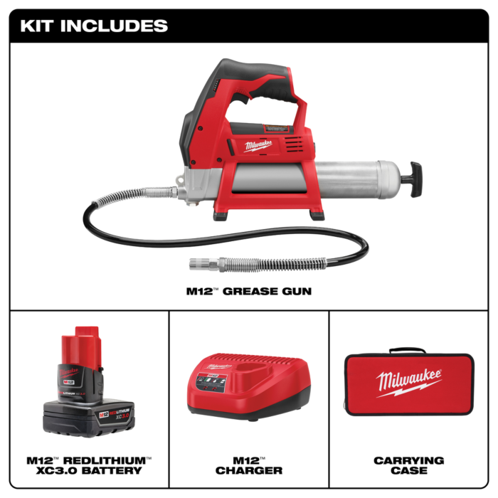 Milwaukee M12™ Cordless Grease Gun Kit