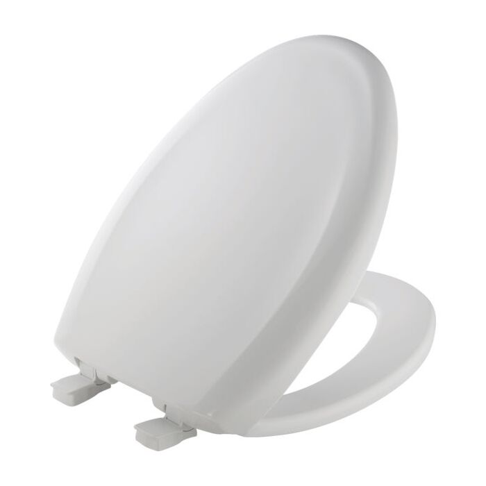 Jones Stephens EZ Close® Premium Plastic Seat, White, Elongated Closed Front with Cover