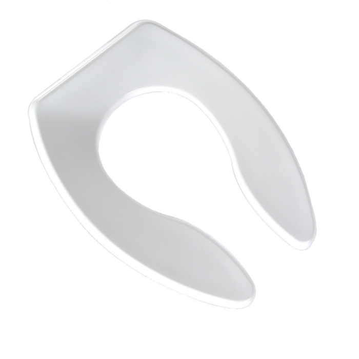 Jones Stephens Heavy Duty Commercial Seat, White, Check Hinge, Elongated Open Front Less Cover