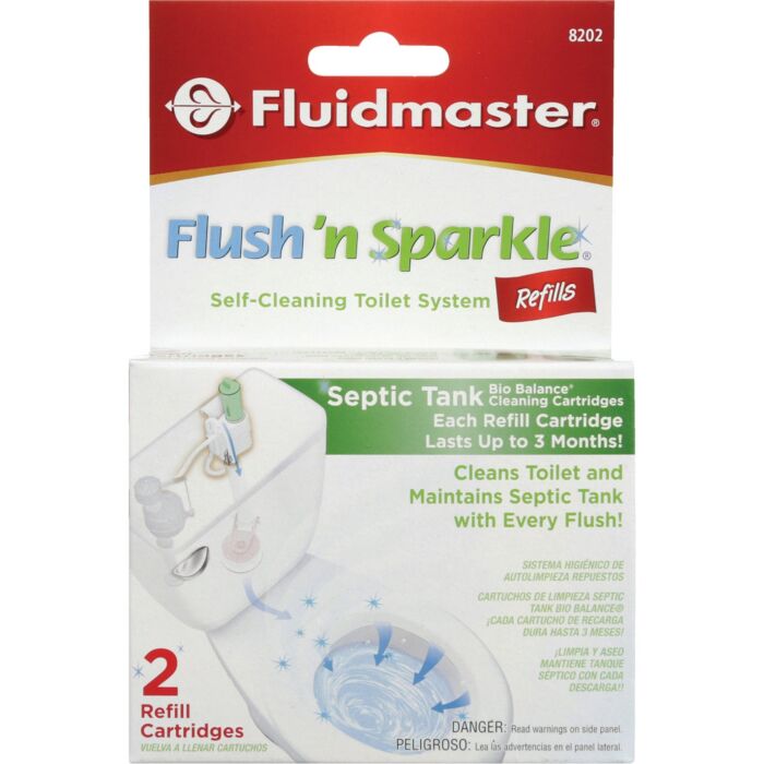 FLUIDMASTER Fluidmaster Flush 'n Sparkle Septic Tank Care Toilet Cartridge (2-Pack)