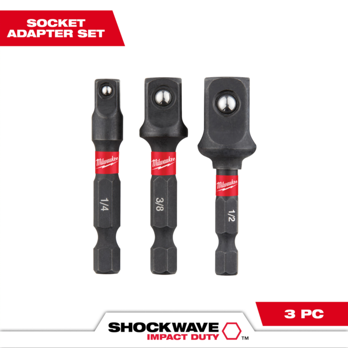 Milwaukee SHOCKWAVE™ Impact Duty Hex Shank Socket Adapter Set