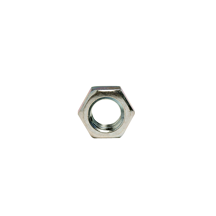 Hex Nut, Jam, Coarse Thread, Low Carbon, Zinc Plated, 3/8"-16