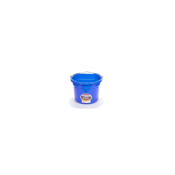 Little Giant Products 8 qt Plastic Blue Flatback Bucket