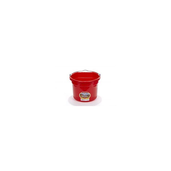 Little Giant Products 8 qt Plastic Red Flatback Bucket