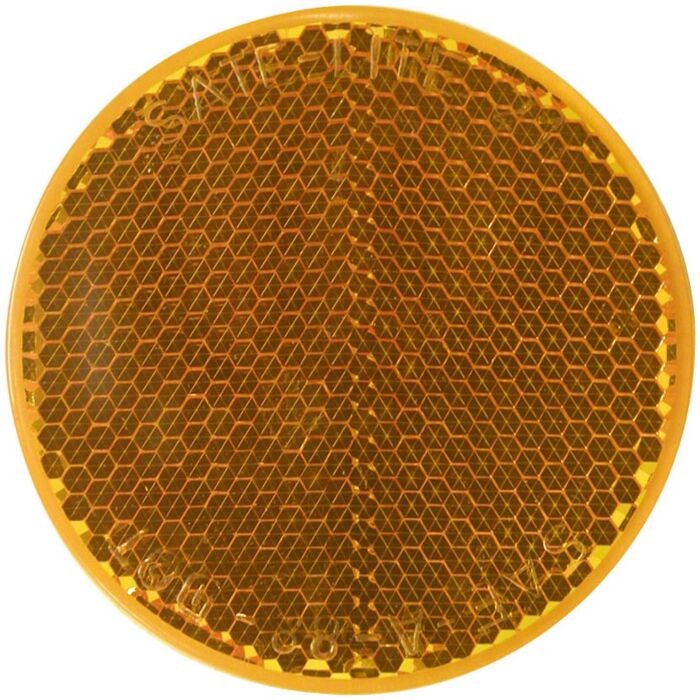Peterson Round Amber Adhesive Quick-Mount Reflector
