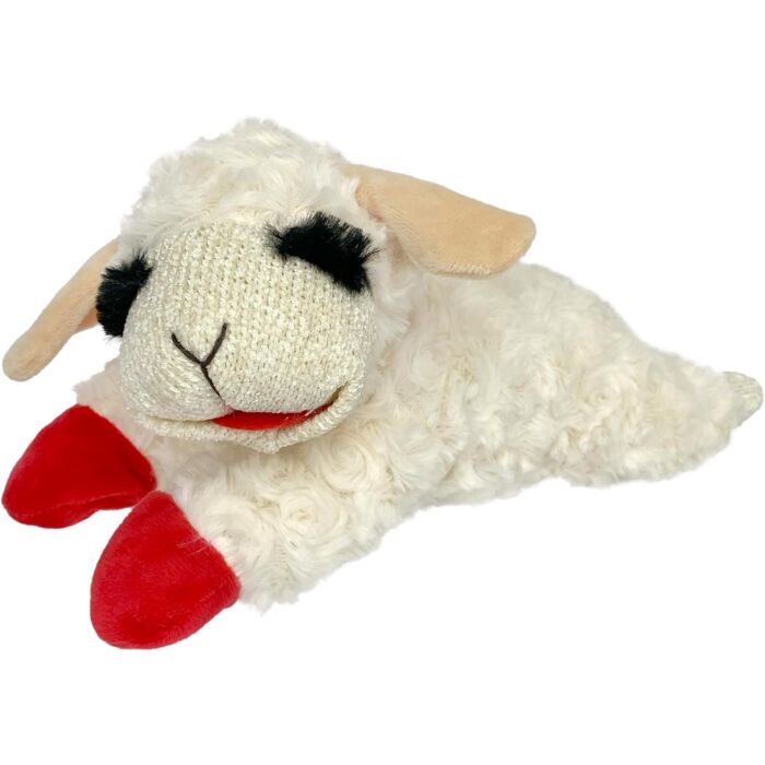 Multipet 10.5 In. Plush Lamb Chop Dog Toy