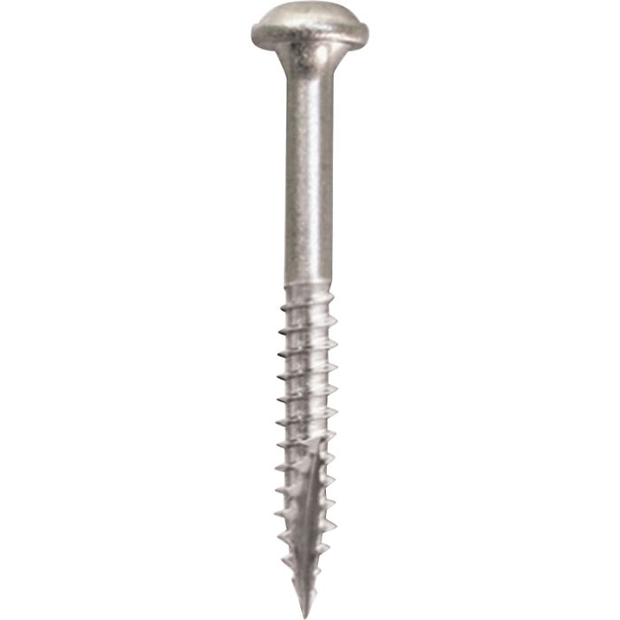 Kreg SML-F125S5-100 Pocket-Hole Screw, #7 Thread, 1-1/4 in L, Fine Thread, Maxi-Loc Head, Square Drive, Sharp Point