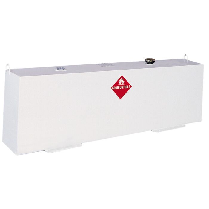 Jobox Fuel Tank, Vertical, 36 gal, Aluminum, Powder Coated, White, 54 in Overall Width, 19 in Overall Height, 9 in Overall Depth