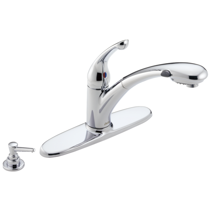 Delta Faucet Delta Signature Pullouts: Single Handle Pull-Out Kitchen Faucet - Single Handle Lever - Chrome