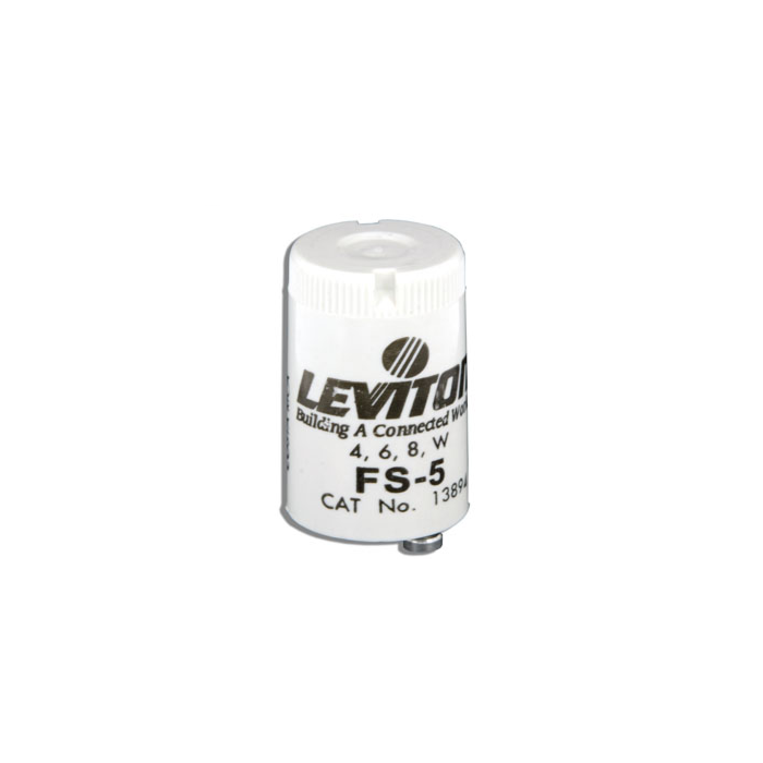 Leviton Fluorescent starter; 4, 6 and 8W; FS-5.