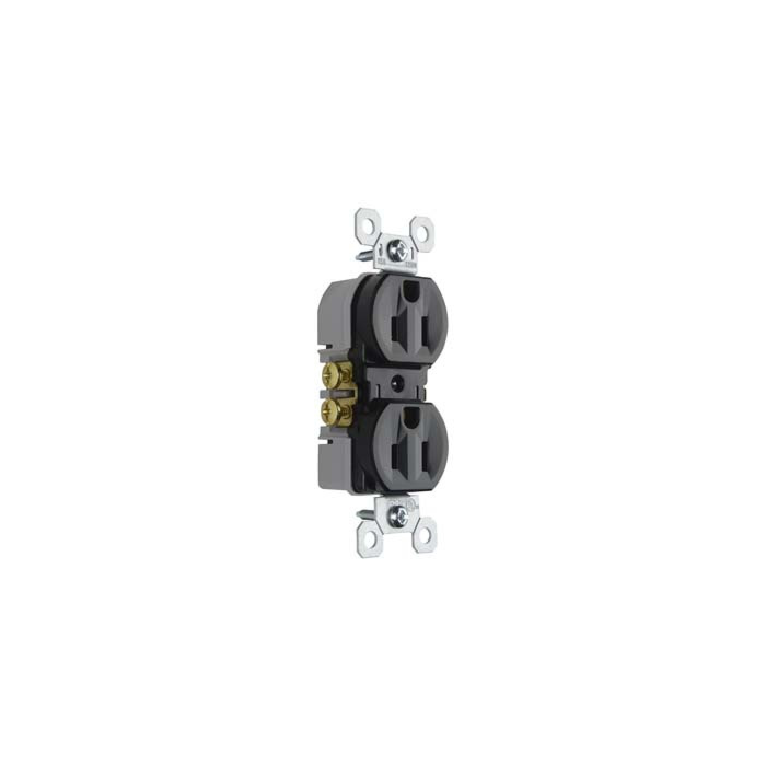Pass & Seymour Trademaster® 15A/125V Duplex Receptacle, Black