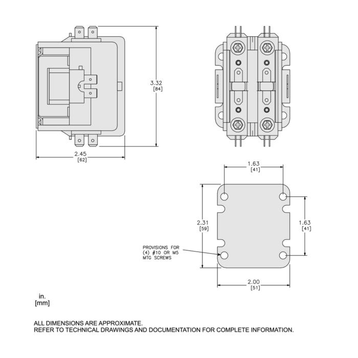 Interruptor CONT 40A 2P+2R 230V 50/60 com polo duplo e corrente de 40