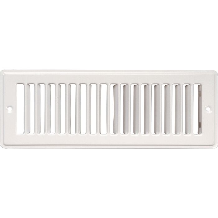 Imperial RG1270-A Toe Space Grille, 2-1/4 in L, 12 in W, Steel, White