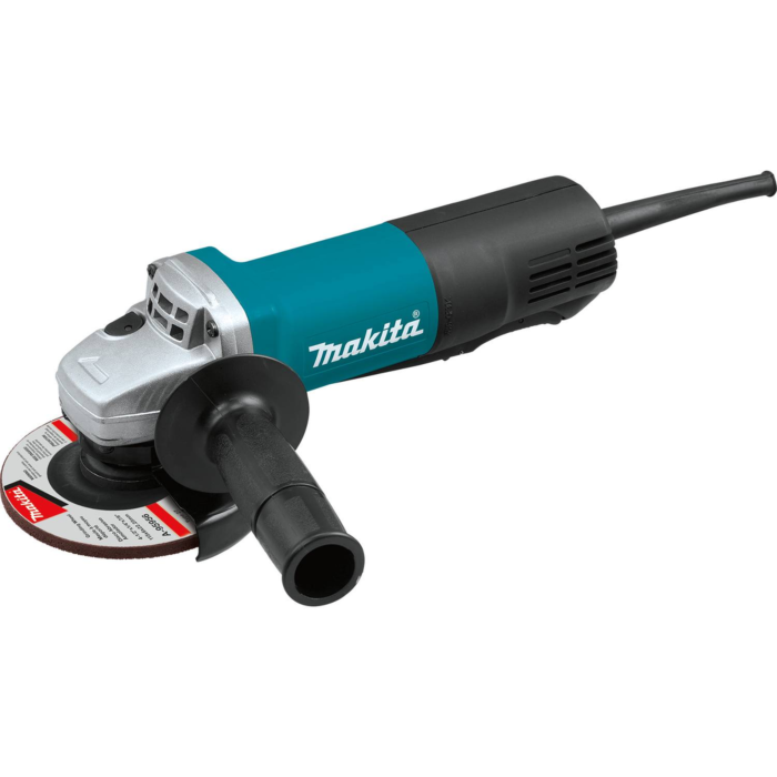 4-1/2" Paddle Switch Angle Grinder, 7.5 AMP, 11,000 RPM, 5/8"-11, AC/DC, lock-off, lock-on