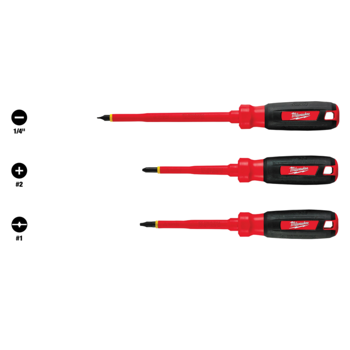 Milwaukee 3 PC 1000V Insulated Screwdriver Set