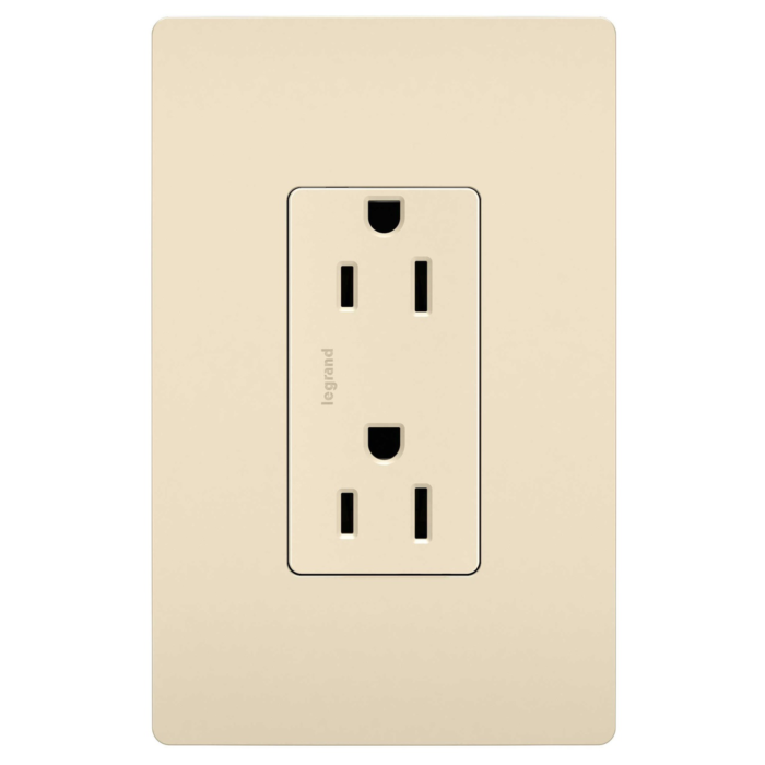 Pass & Seymour radiant® Outlet, Light Almond