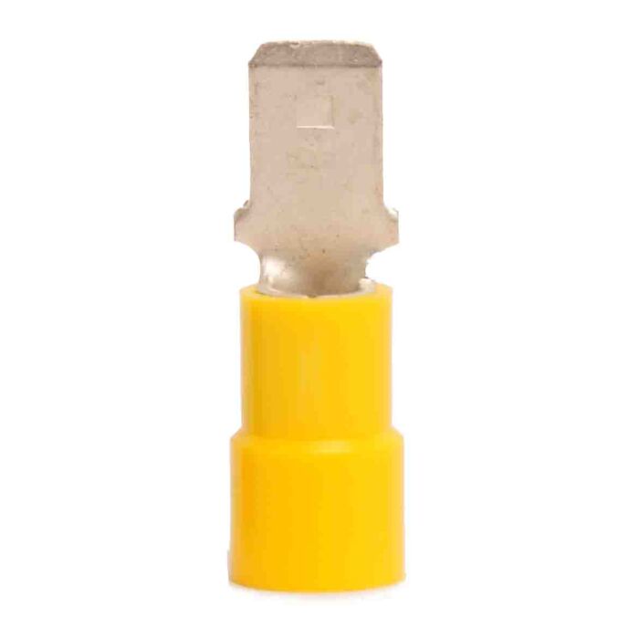 12-10 Vinyl-Insulated Yellow Male Disconnect (10pk) 1/4 in.
