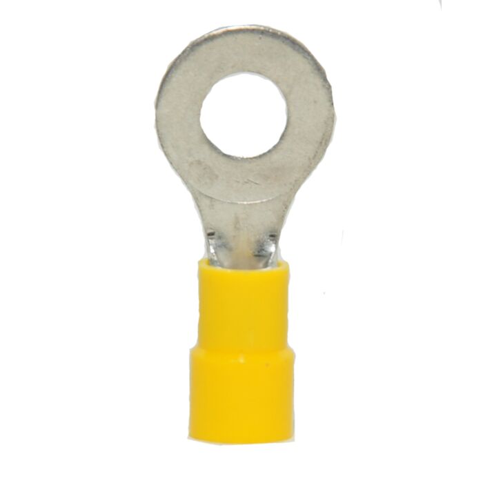 12-10 Vinyl-Insulated Yellow Ring Terminal (50pk) 1/4 in.