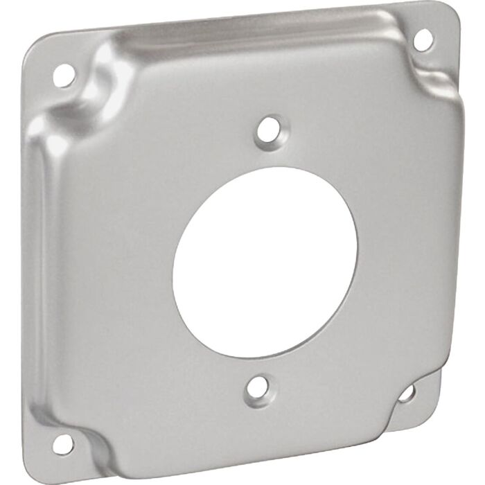 Southwire Square Device Cover w/ Receptacle - 4 in. x 4 in.