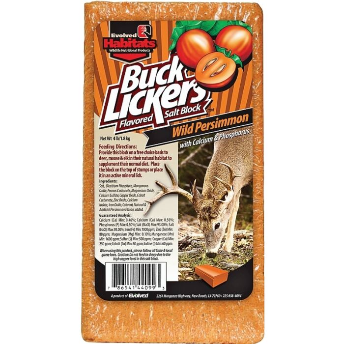 Evolved Habitats Buck Lickers Salt Block (Persimmon Flavor) 4 lb