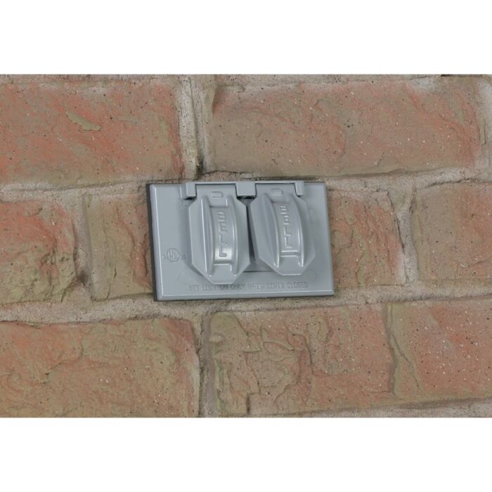 Bell Horizontal Duplex Aluminum Gray Weatherproof Outdoor