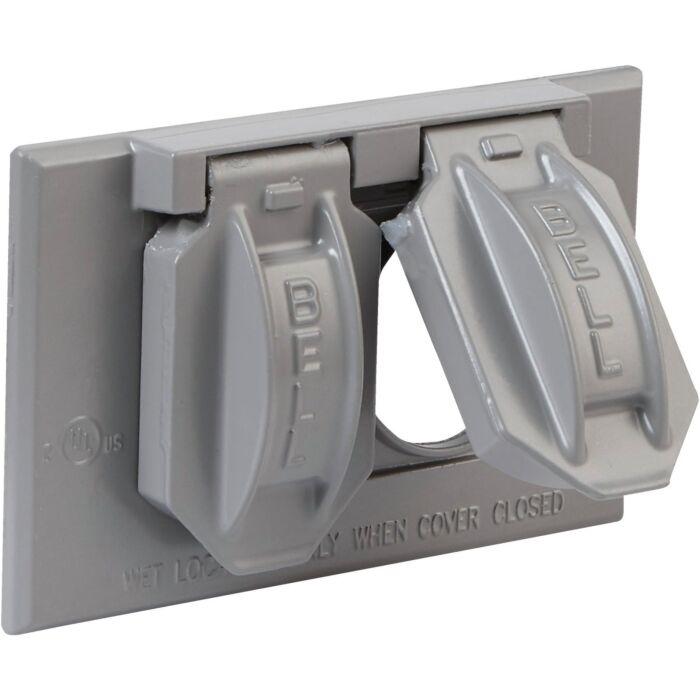 Bell Horizontal Duplex Aluminum Gray Weatherproof Outdoor