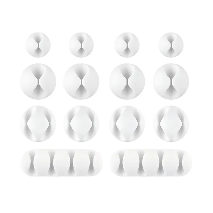 Wrap-It Assorted Cable Clips (White- 14pc)