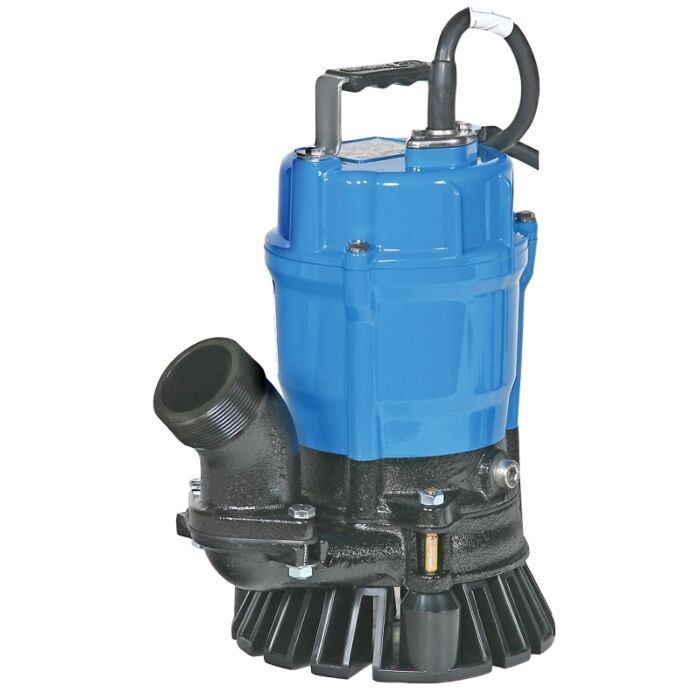 Tsurumi Pump HS2-4S-62 Trash Pump, 1-Phase, 115 V, 0.5 hp, 2 in Outlet, 34 ft Max Head, 15 to 50 gpm, Iron