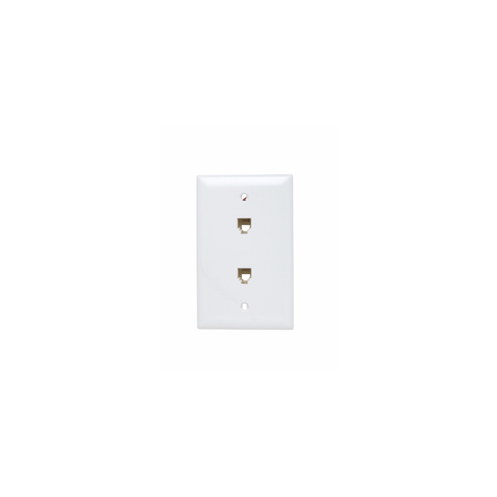 On-Q Dual RJ11 Wall Plate (White)