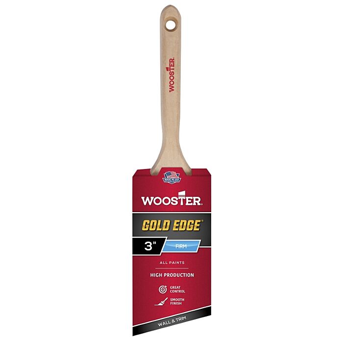 WOOSTER Gold Edge 3 in. Angle Sash Brush