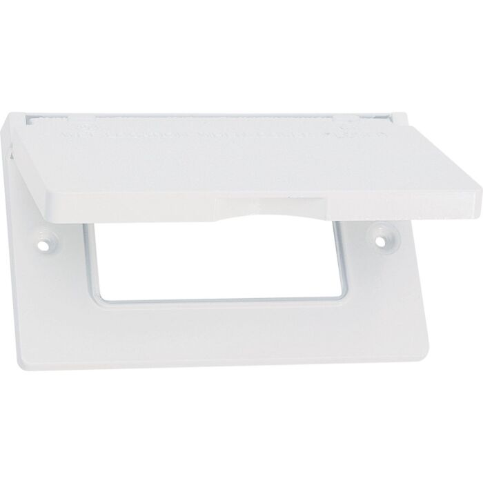Bell Southwire Single Gang Horizontal White Weatherproof GFCI Cover