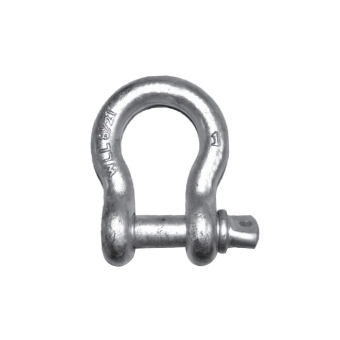 1-1/8 in 9.5 ton Galvanized Screw Pin Anchor Shackle