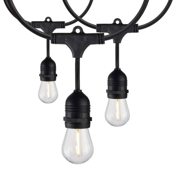 Satco 60Ft - Commercial LED String Light - Includes 24-S14 bulbs - 2200K - 120 Volts