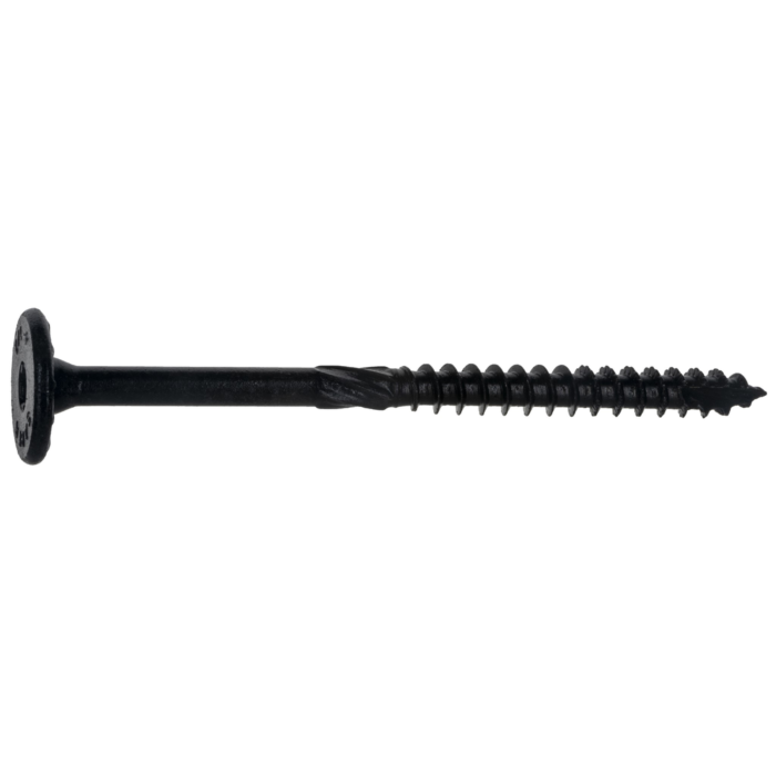 Midwest Fastener 3/8" x 4-1/2" Flat Head, Structural Screw, XL1500 Coating, Black (Bulk Box 30 pc)