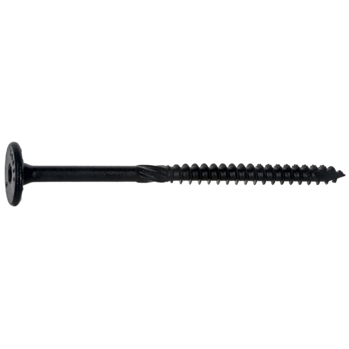 Midwest Fastener 3/8" x 5" Flat Head, Structural Screw, XL1500 Coating, Black (Bulk Box 25 pc)