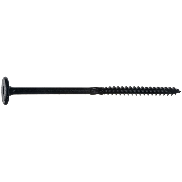 Midwest Fastener 3/8" x 6" Flat Head, Structural Screw, XL1500 Coating, Black (Bulk Box 25 pc)