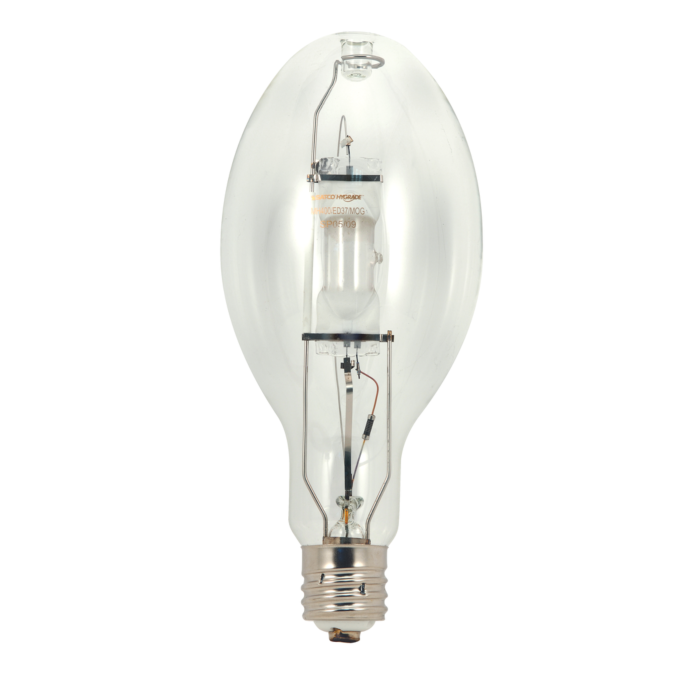 Satco 250 Watt - Metal Halide HID - Mogul base - ED28 - Clear - 65 CRI - 4000K