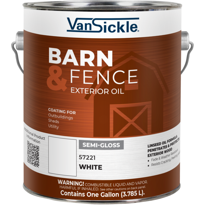 Van Sickle Barn & Fence Exterior Oil Semi-Gloss White Gallon