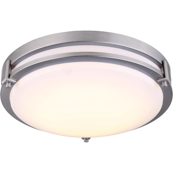 Boston Harbor Gilda 12-1/2 In. Brushed Nickel LED Flush Mount Light Fixture