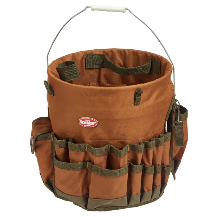 Bucket Boss 10030 Bucketeer, 11 in W, 11 in D, 11 in H, 30-Pocket, Polyester, Brown