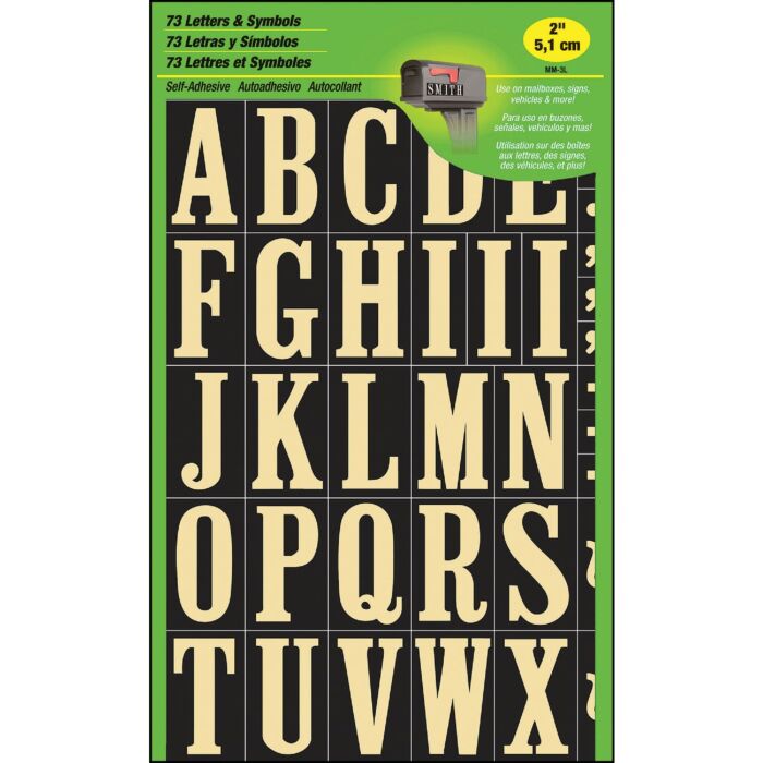 HY-KO Hy-Ko Self-Adhesive Polyester 2 In. Gold Letter Set