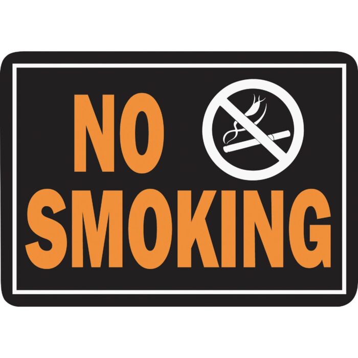 HY-KO Hy-Ko 10x14 Day-Glo Aluminum Sign, No Smoking
