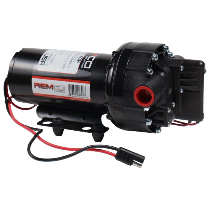 Remco 12V 5.3 GPM 60psi Electric Demand Diaphragm SmoothFlo Pump with 1/2" Female NPT Ports