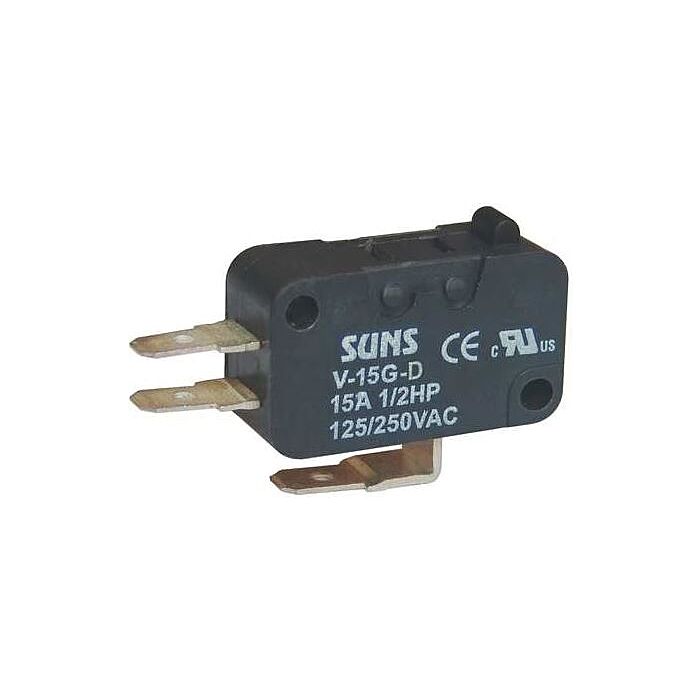 125/250 VAC SPDT 15 A at 24 V Miniature Snap Action Switch
